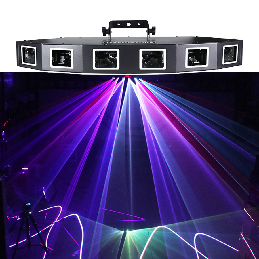 Industrial Laser Projector - 6 lensler DMX lazer sahne ışık