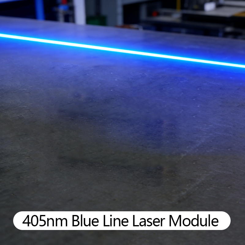 Industrial Laser Line Generator - D12X45mm Odaklanabilir 405nm Mavi Çizgi 5mw