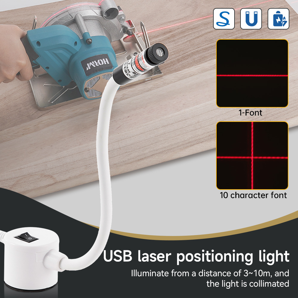 Industrial Laser Line - USB Powered Kırmızı Lazer Işığı Dikiş