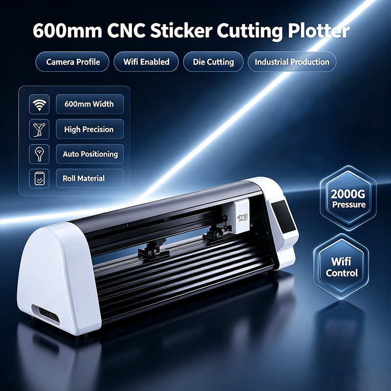 Industrial Lasers - 600mm CNC Lazer Etiket Kesim Plotteri