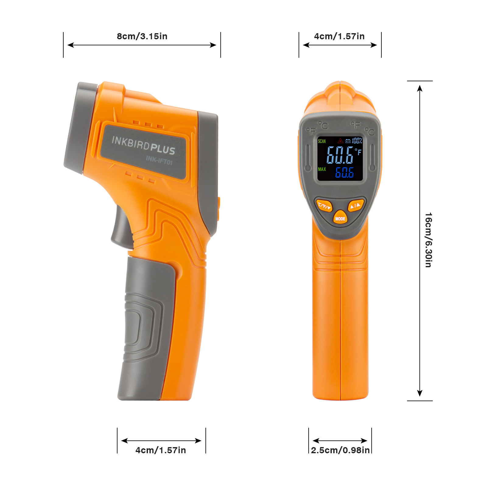 Inkbird lazer kızılötesi termo - Industrial Laser Temperature incelemesi ve fiyatı