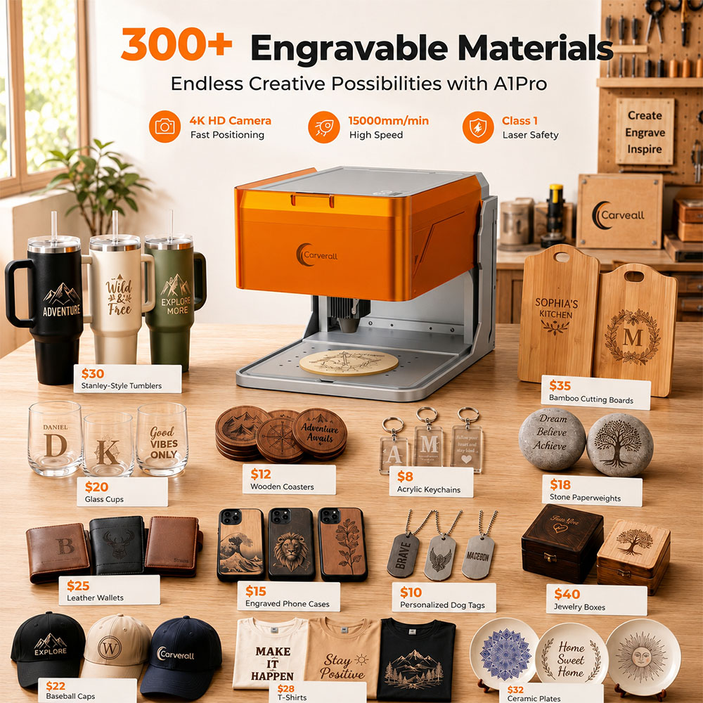 Carverall A1PRO 10W Lazer Grav - Industrial Grade Laser Cutter incelemesi ve fiyatı